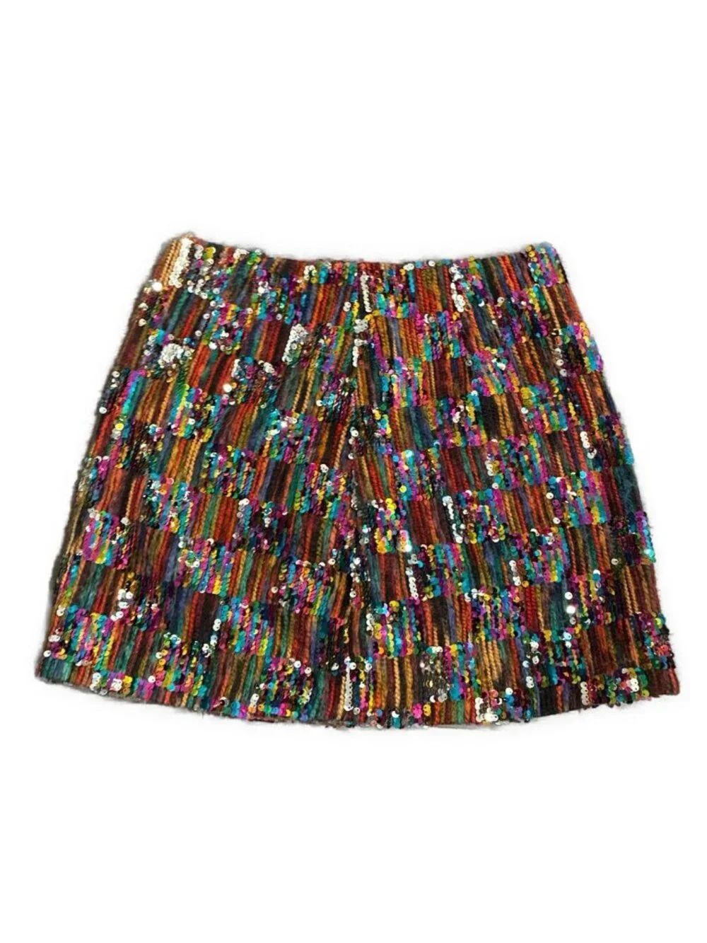 juun j sequin Wool Embellished Mini Skirt Medium